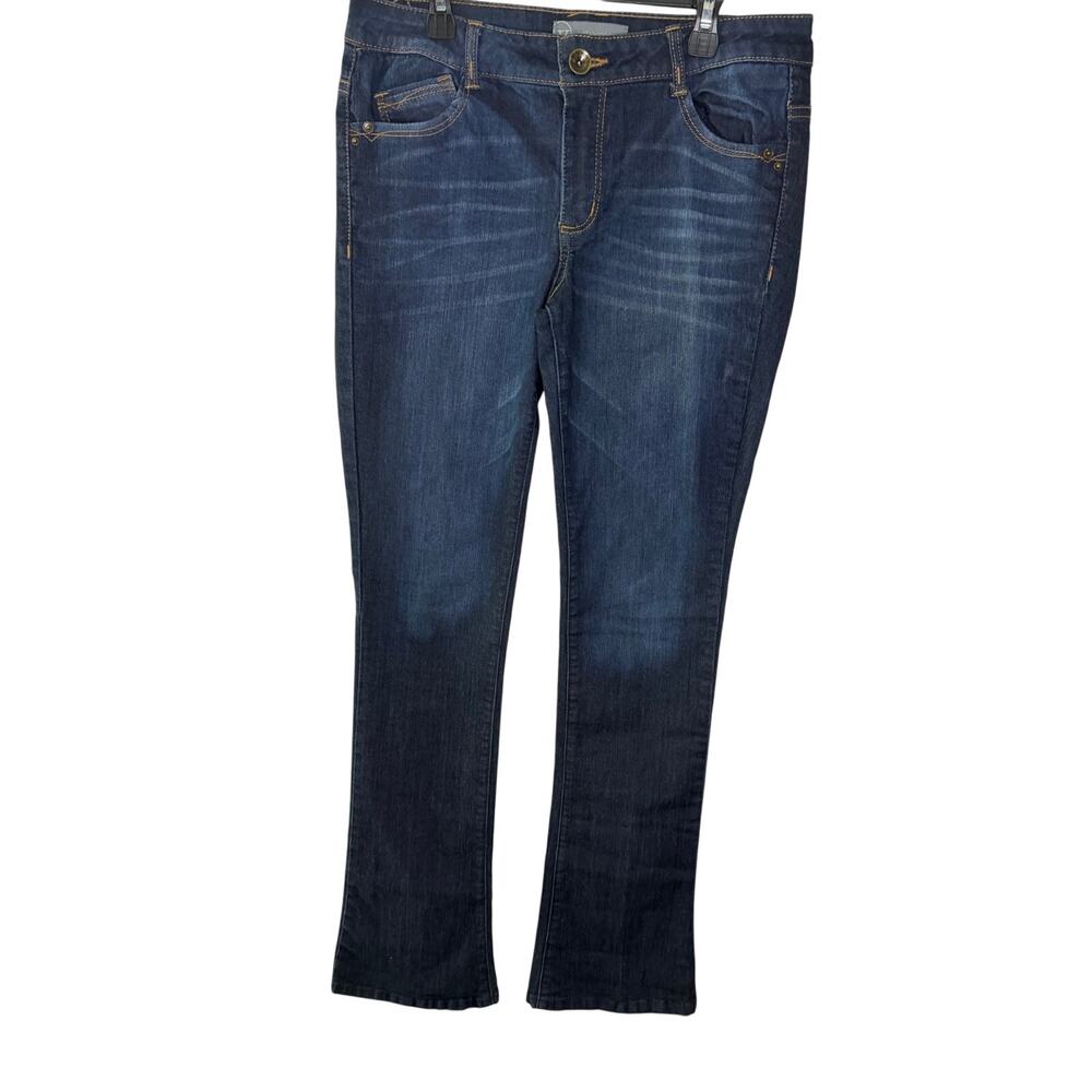 WIT & WISDOM Ab'Solution Itty Bitty Bootcut Jeans Size 6 
 Dark Blue